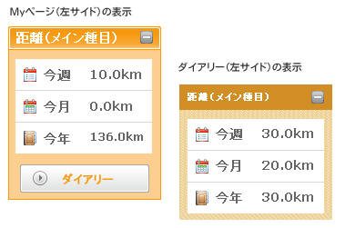 ダイアリーのメイン種目について