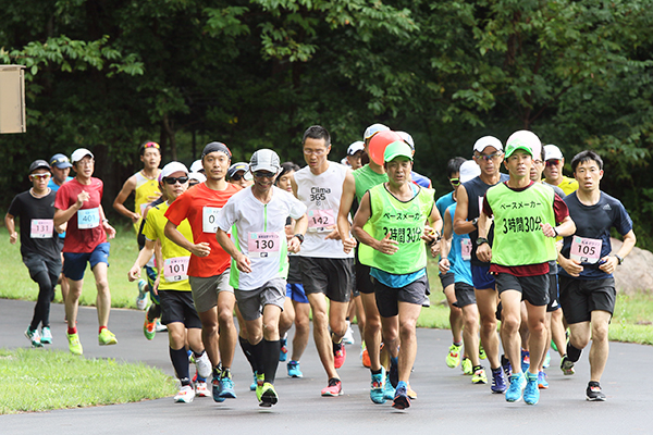 2018年信州30Kの様子。自然豊かな国営アルプスあづみの公園（大町・松川地区）が会場です。