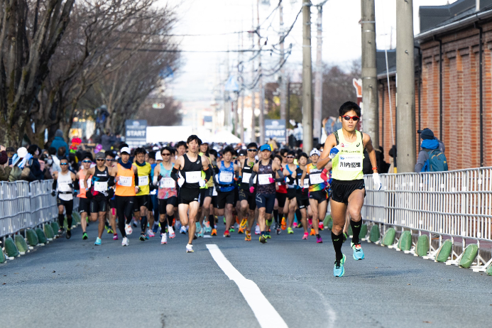 みえ松阪マラソンで優勝した川内優輝さん（写真／軍記ひろし）