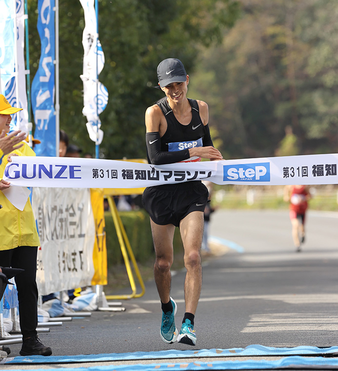 ボストンマラソンで8位に入った森井選手（写真は昨年の福知山マラソンで優勝した時のもの）