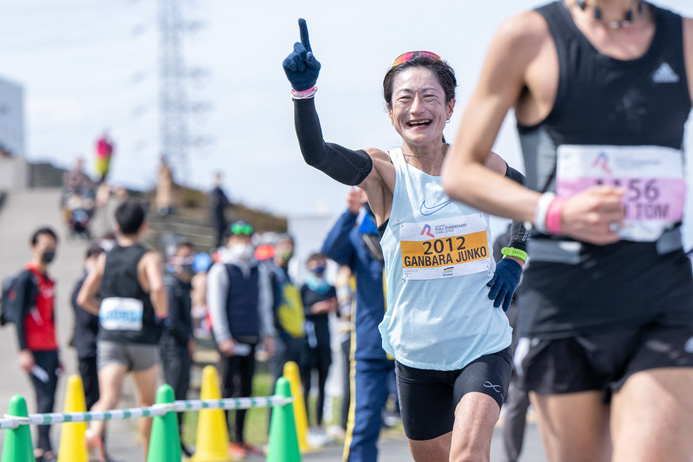 2年半ぶりのレースで自己ベストを更新した鴈原さん（写真／軍記ひろし）