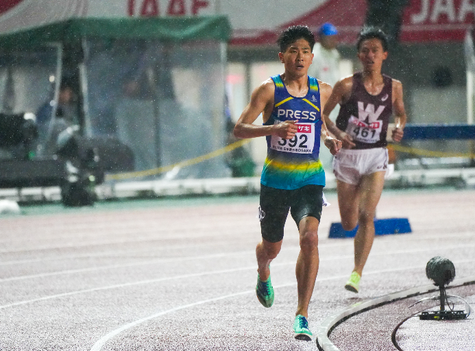 アジア選手権とアジア大会の代表に選ばれた3000ｍ障害の砂田晟弥選手（プレス工業、写真／福本ケイヤ）