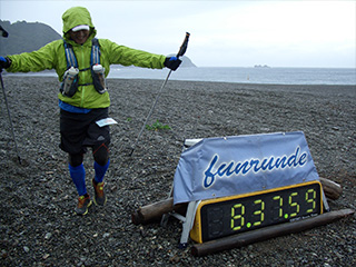 風雨の中の40kmのラン。フィニッシュは日本の渚百選にも入っている七里御浜！